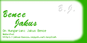 bence jakus business card